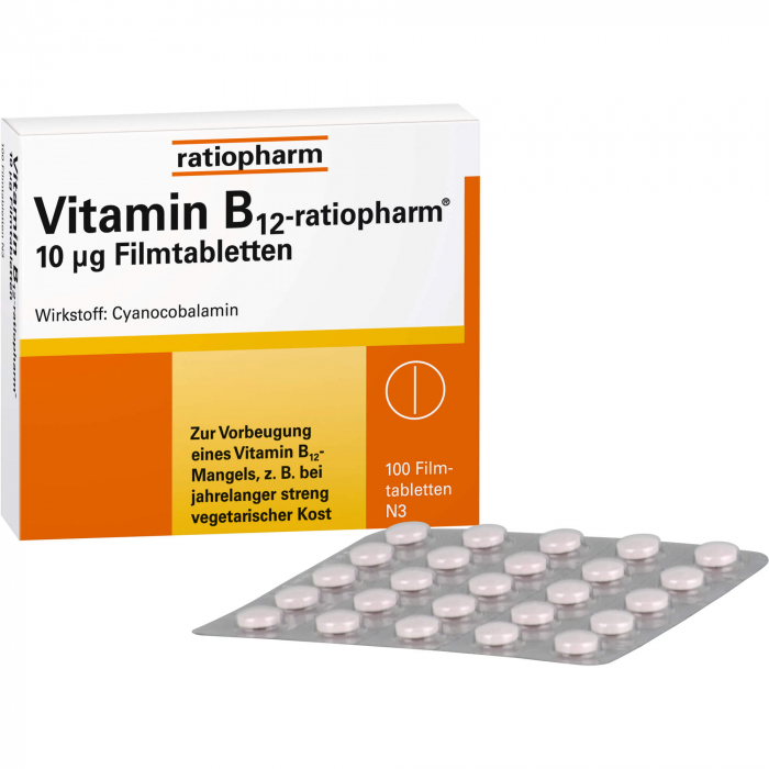 VITAMIN B12-RATIOPHARM 10 μg Filmtabletten 100 St