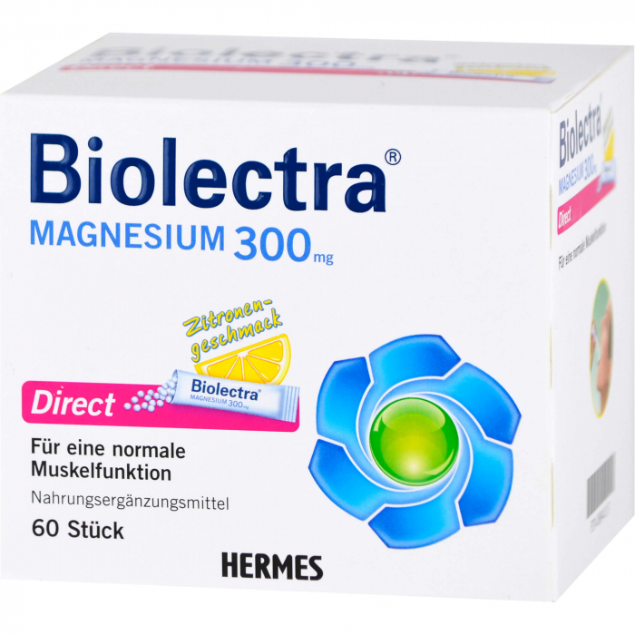 BIOLECTRA Magnesium 300 mg Direct Zitrone Sticks 60 St