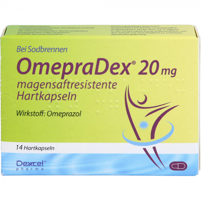 OMEPRADEX 20 mg magensaftresistente Hartkapseln 14 St