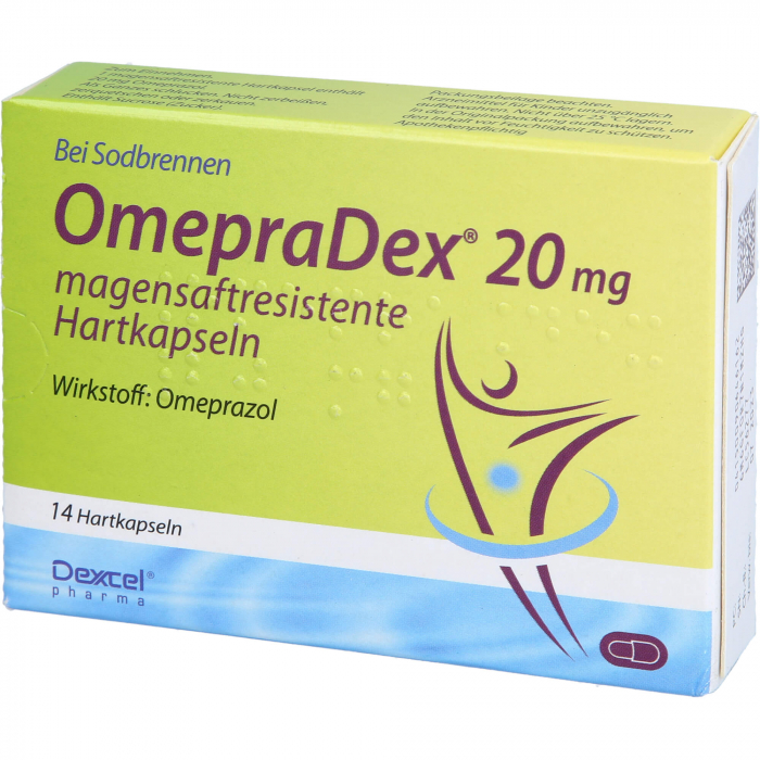 OMEPRADEX 20 mg magensaftresistente Hartkapseln 14 St