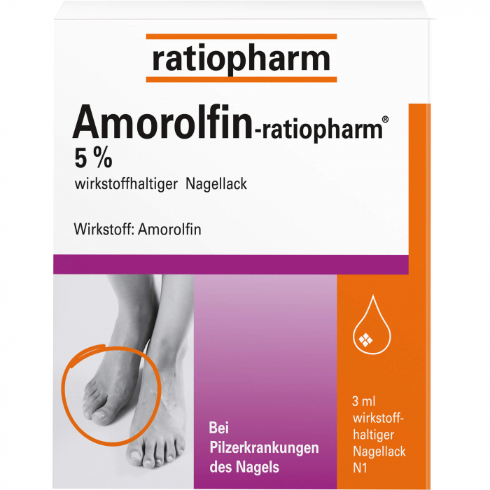 AMOROLFIN-ratiopharm 5% wirkstoffhalt.Nagellack 3 ml
