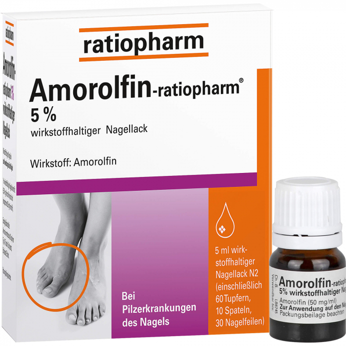 AMOROLFIN-ratiopharm 5% wirkstoffhalt.Nagellack 5 ml