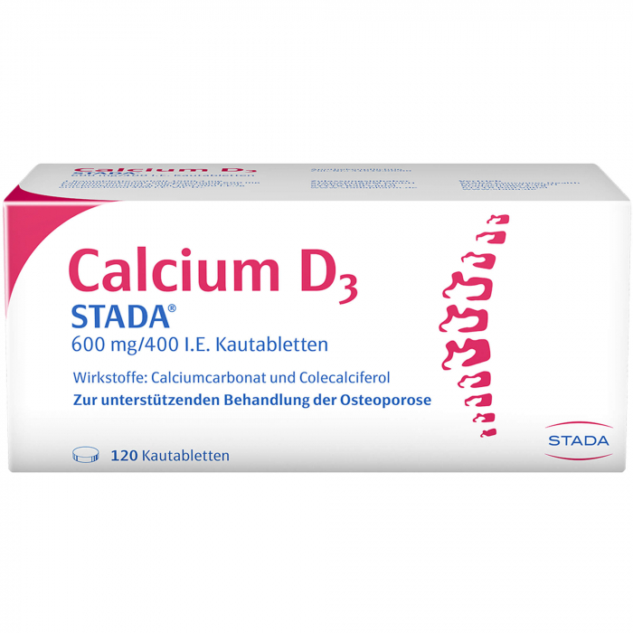 CALCIUM D3 STADA 600 mg/400 I.E. Kautabletten 120 St