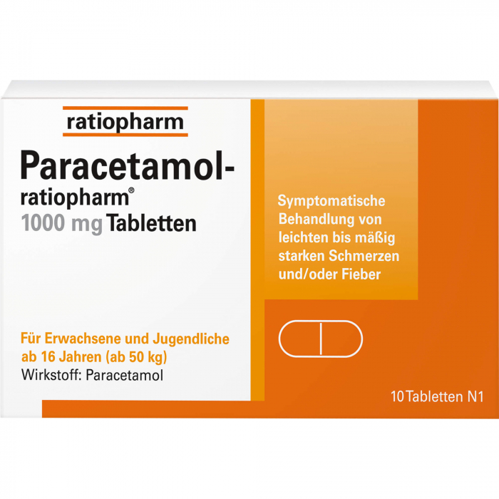 PARACETAMOL-ratiopharm 1.000 mg Tabletten 10 St