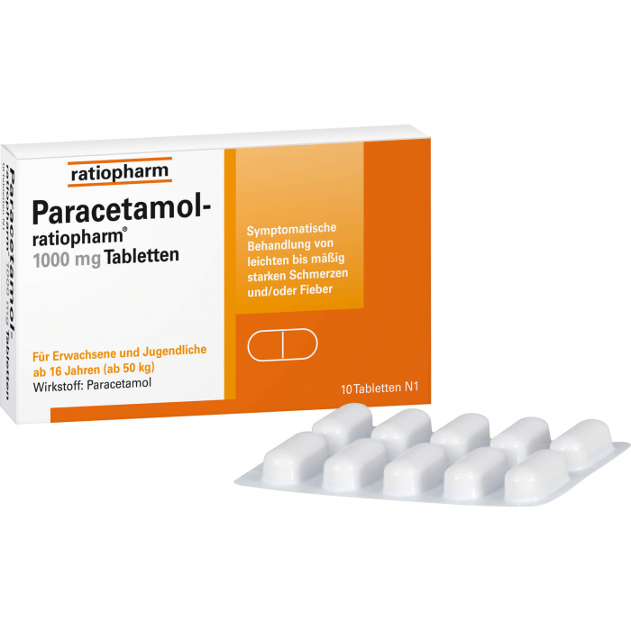 PARACETAMOL-ratiopharm 1.000 mg Tabletten 10 St