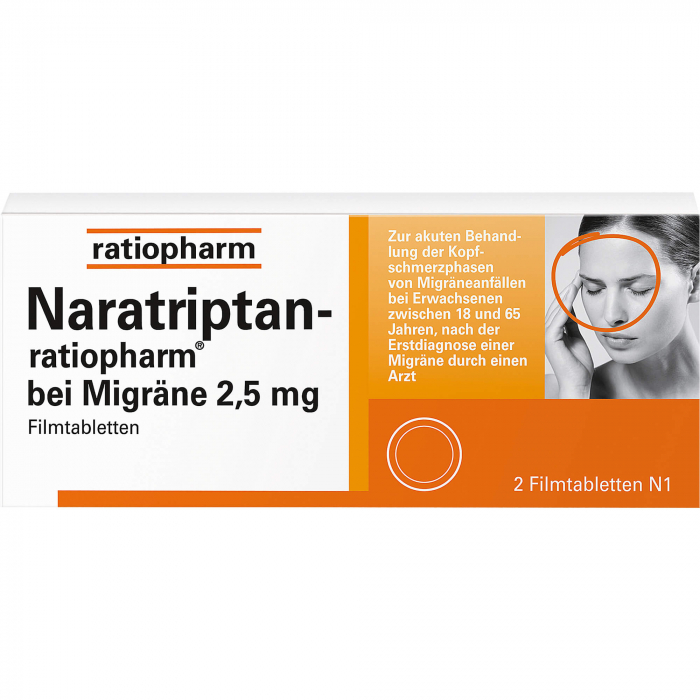 NARATRIPTAN-ratiopharm bei Migräne Filmtabletten 2 St