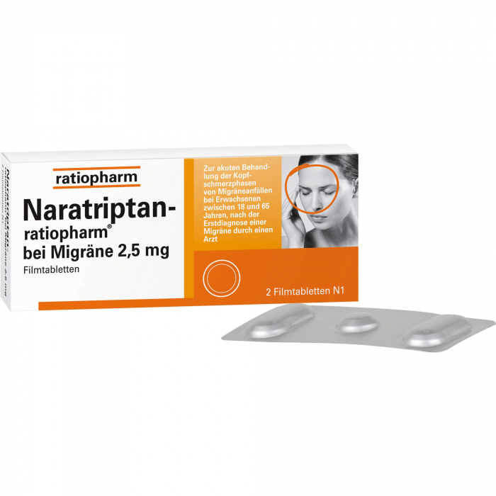 NARATRIPTAN-ratiopharm bei Migräne Filmtabletten 2 St