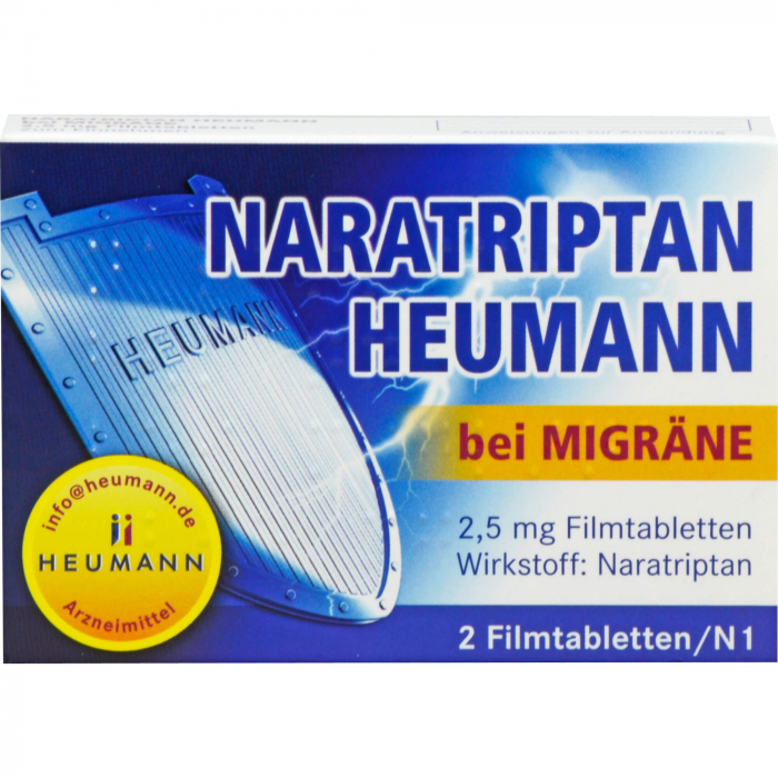 NARATRIPTAN Heumann bei Migräne 2,5 mg Filmtabl. 2 St