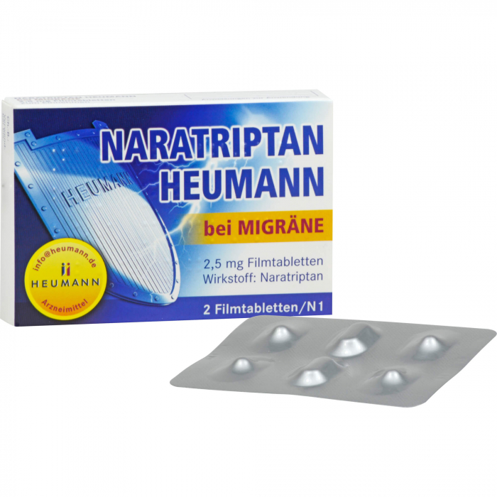 NARATRIPTAN Heumann bei Migräne 2,5 mg Filmtabl. 2 St