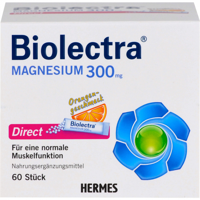 BIOLECTRA Magnesium 300 mg Direct Orange Sticks 60 St