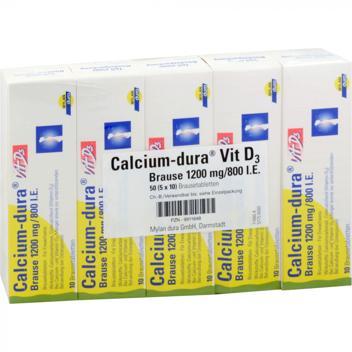 CALCIUM DURA Vit D3 Brause 1200 mg/800 I.E. 50 St